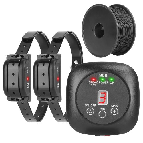 Dog Fence System Pet Containment System with 9 Adjustable Levels IPX8 Waterproof Rechargeable Underground Fence Dog Fence System Pet Containment System with 9 Adjustable Levels IPX8 Waterproof Rechargeable Underground Fence